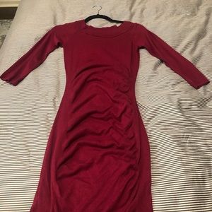 Body con deep reddish maroon